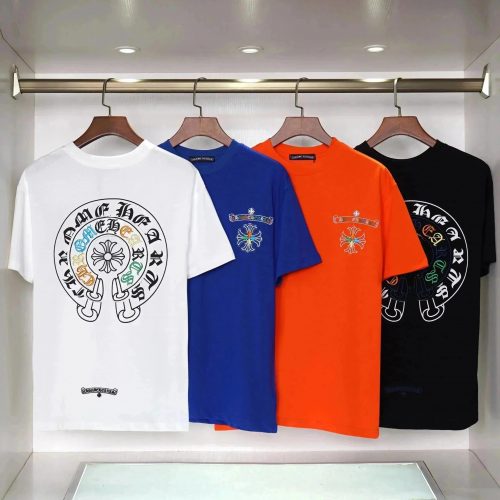 Chrome Hearts Horseshoe Cross Graphic Cotton T-Shirt Multicolor