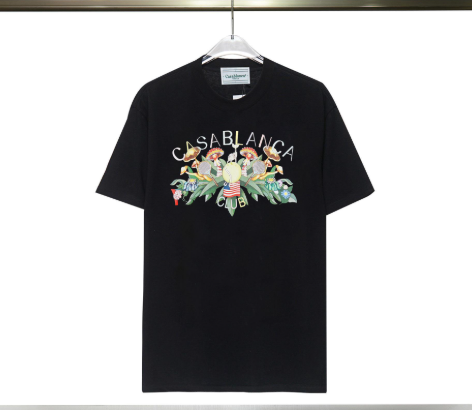 Casablanca Club Graphic Cotton T-Shirt Black