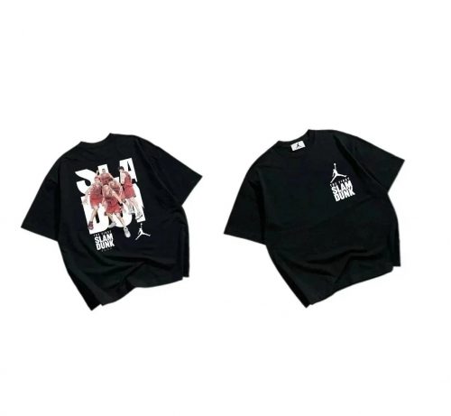 Jordan The First Slam Dunk Graphic Tee Cotton T-Shirt Black