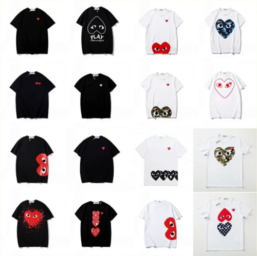 Comme des Garçons CDG PLAY Heart Graphic Cotton T-Shirt Multicolor
