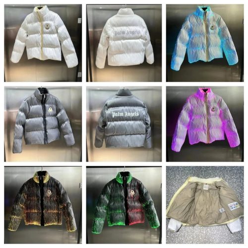 Moncler Palm Angels Puffer Jacket Reflective Down Jacket Multicolor