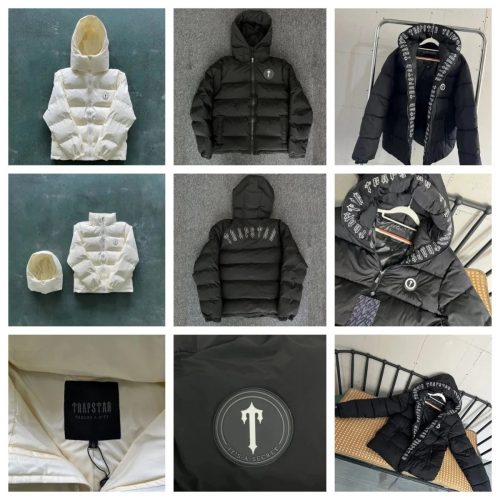 Trapstar Irongate Puffer Streetwear Down Jacket Black and White