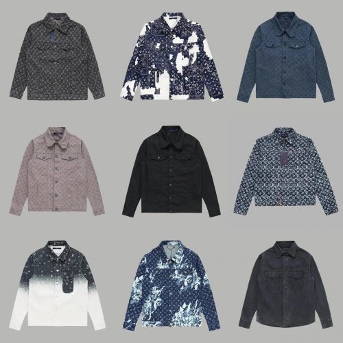 Louis Vuitton LV Monogram Denim Jacket Classic Streetwear Outerwear Multicolor