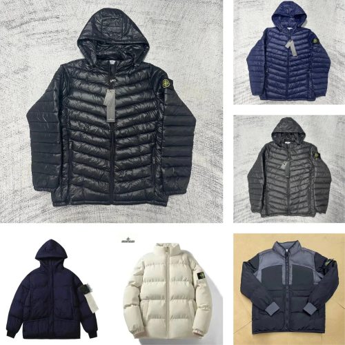 Stone Island Puffer Jacket Lightweight Down Jacket Black