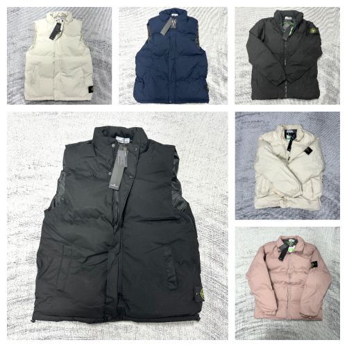 Stone Island Puffer Down Jacket and Vest Collection Multi-Color