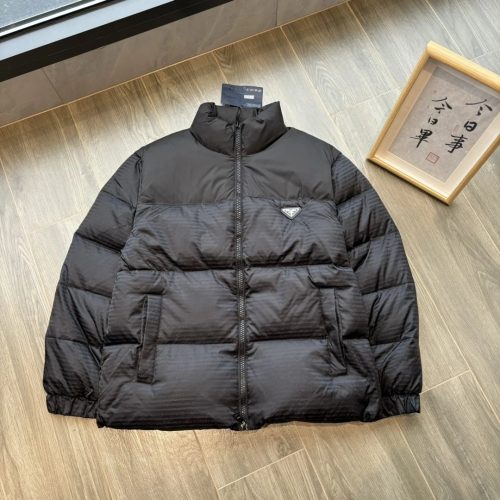 Prada Re-Nylon Puffer Jacket Black