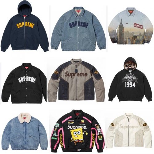 Supreme Mixed Collection Streetwear Jackets and Hoodies Multicolor