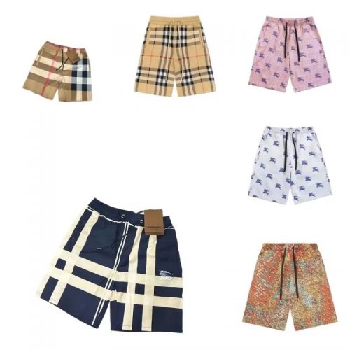 Burberry Check and Equestrian Knight Print Casual Shorts Multicolor