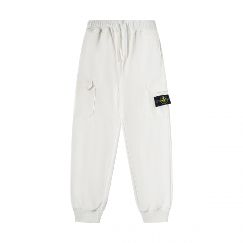 Stone Island Cargo Joggers Cotton Sweatpants White