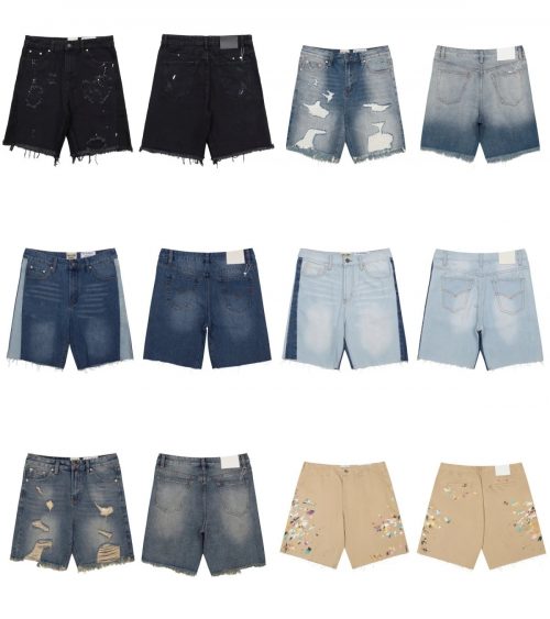 Gallery Dept. Art On Display Distressed Denim Shorts Multicolor