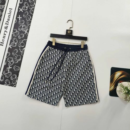 Dior Oblique casual Shorts Navy and White