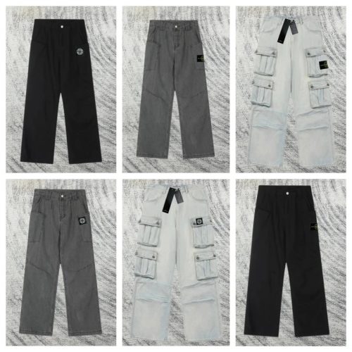 Stone Island Cargo Pants Streetwear Trousers Multicolor