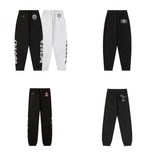 Chrome Hearts Graphic Print Streetwear Joggers Multicolor