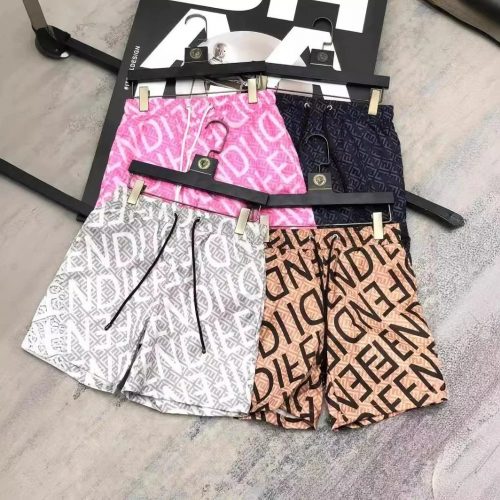 Fendi FF Logo Print Casual Shorts Multicolor