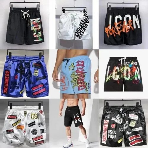 Dsquared2 D2 Icon Graphic Print Streetwear Shorts Multicolor