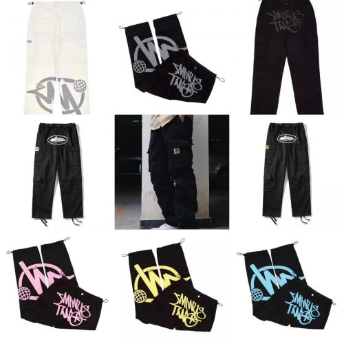 Minus Two Cargo Pants Streetwear Graphic Trousers Black