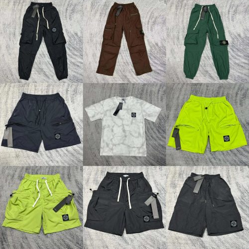 Stone Island Cargo Shorts and Pants Streetwear Collection Multicolor