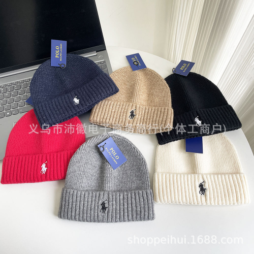 Ralph Lauren Ribbed Knit Beanie Winter Hat Multicolor