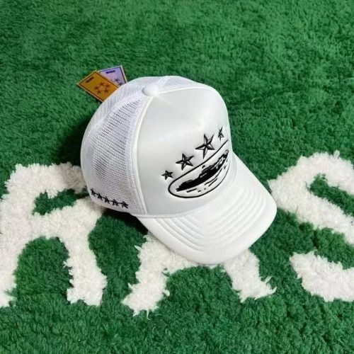 Corteiz CRTZ Star Trucker Hat Streetwear Baseball Cap White
