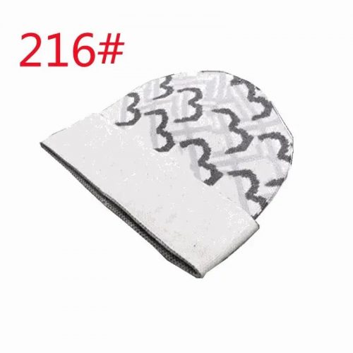 Design Monogram Pattern Knit Beanie White
