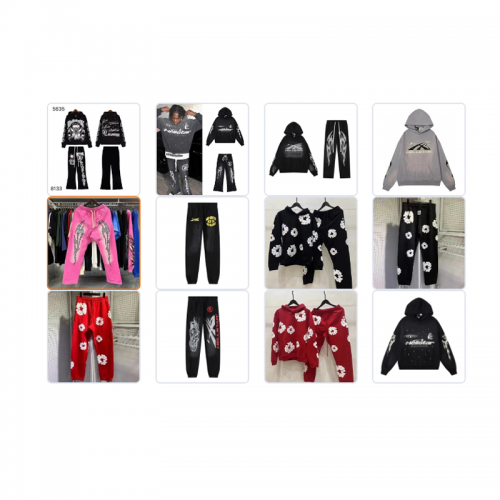 Hellstar Graphic Print Streetwear Tracksuit Set Multicolor