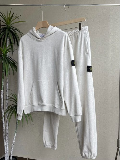 Stone Island Compass Patch Casual Tracksuit Set Beige