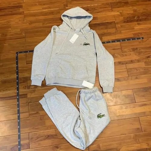 Lacoste Classic Crocodile Casual Tracksuit Set Gray