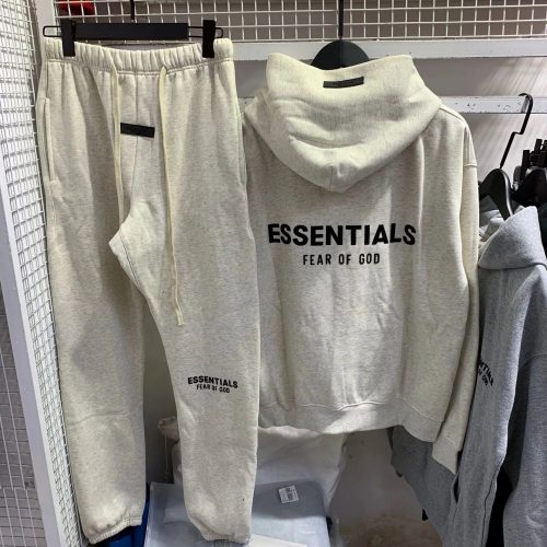 Fear of God FOG Essentials Oversized Tracksuit Set Beige