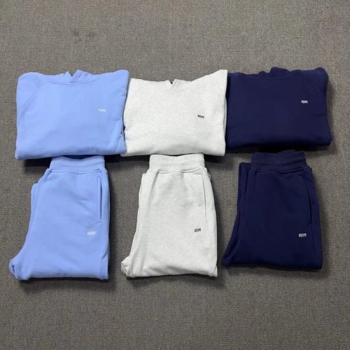 Apm Basic Hoodie and Sweatpants Set Casual Tracksuit Blue, White and Navy