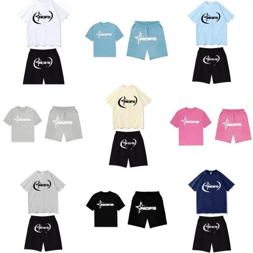 NOFS Star Logo Print Graphic Shorts Set Multicolor