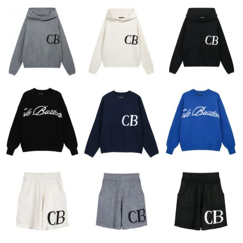 Cole Buxton CB Logo Knit Hoodie and Sweater Casual Sweater Set Multicolor