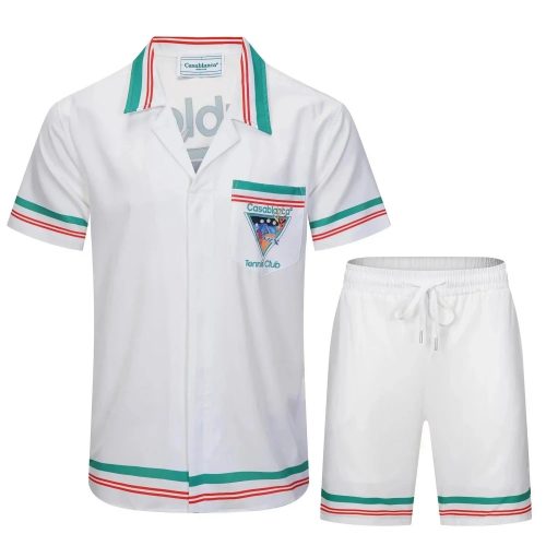 Casablanca Tennis Club Matching Set Casual Shirt and Shorts White
