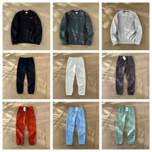 Nike Club Fleece Casual Sweatpants and Crewneck Sweatshirt Multicolor