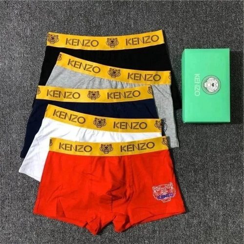 Kenzo Tiger Head Cotton Boxer Briefs Multicolor