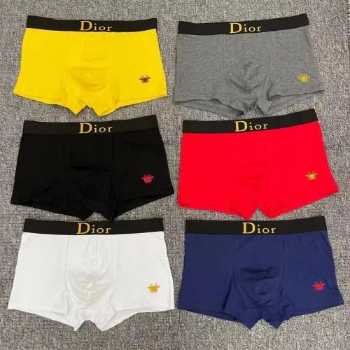 Dior Bee Embroidery Cotton Boxer Briefs Multicolor