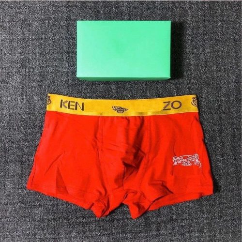 Kenzo Tiger Print Boxer Briefs Red