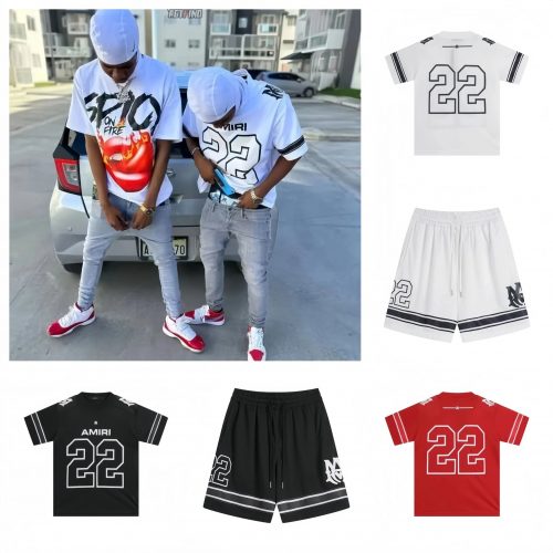 Amiri 22 Graphic Streetwear Jersey Black