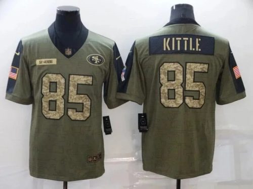 Nike George Kittle San Francisco 49ers Salute to Service Football Jersey Olive