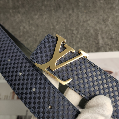 Louis Vuitton LV Damier Infini Leather Belt Blue