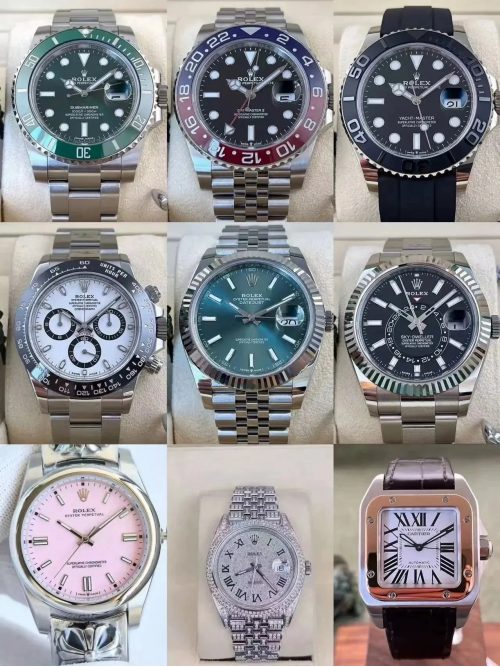 Rolex Collection Luxury Watch Set Multicolor