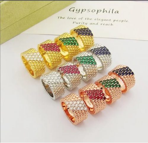 Van Cleef & Arpels VCA Perlee Couleurs beaded gemstone ring Multicolor