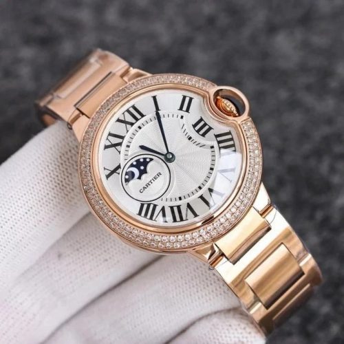 Cartier Ballon Bleu de Cartier Moon Phase Luxury Watch Gold
