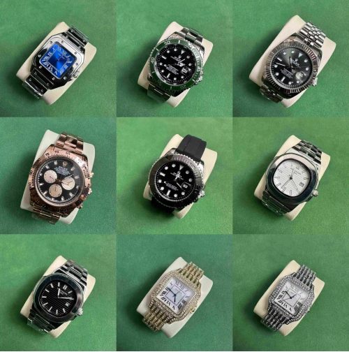 Cartier Santos Luxury Watch Silver and Blue