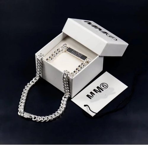 MM6 Maison Margiela MM6 Number Tag Chain Necklace Silver