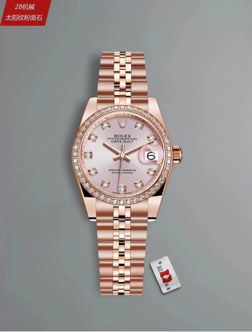 Rolex Datejust 31 Diamond Bezel Luxury Watch Rose Gold