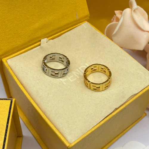Fendi O'Lock Ring Iconic Jewelry Set Gold and Silver