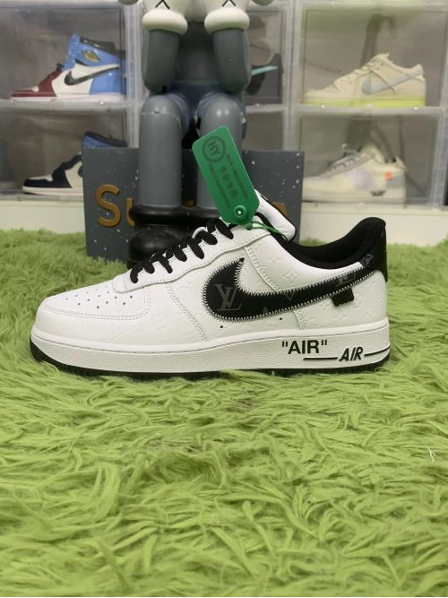 Louis Vuitton LV Air Force 1 Low Sneakers White and Black