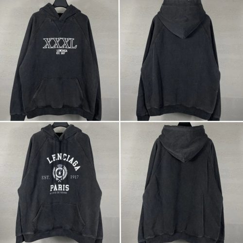 Balenciaga XXXL Hoodie Oversized Pullover Black