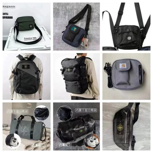 Stone Island Compass Patch Functional Travel Bag Black