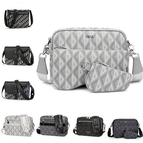Dior Lingot Compact Crossbody Bag Gray